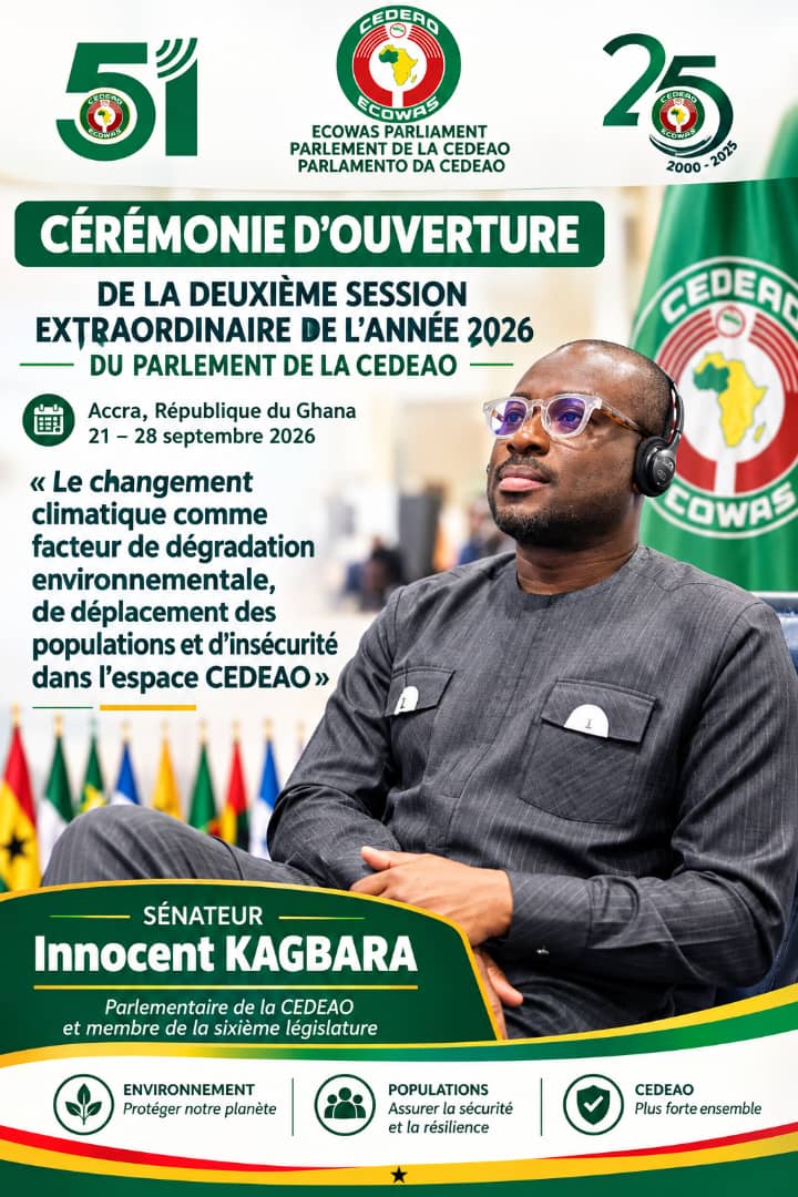CEDEAO : Le Sénateur Innocent Kagbara participe à la session extraordinaire d'Accra