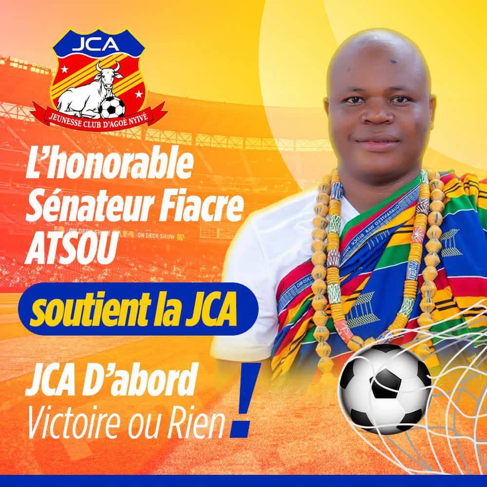 Play-offs D2 : Le Sénateur Fiacre Atsou sonne la mobilisation générale derrière la JCA pour le derby face à l'ASFOSA